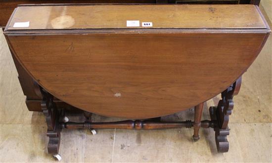 Oval mahogany Sutherland table(-)